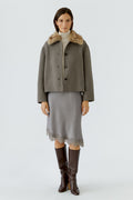 Oui Wolljacke - taupe
