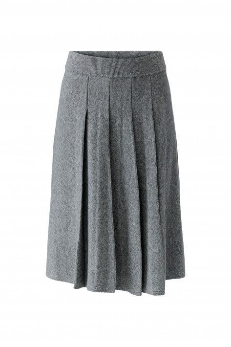 Oui Falten-Strickrock - grey
