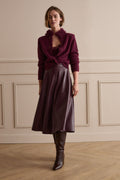 Oui Pailletten-Strickjacke mit Fransen - bramble berry